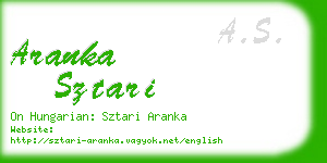 aranka sztari business card